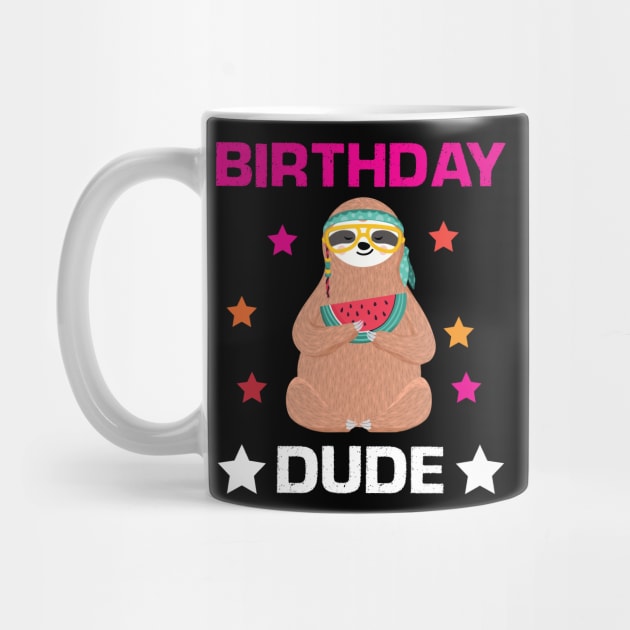 Birthday dude - sloth theme gift by Anonic